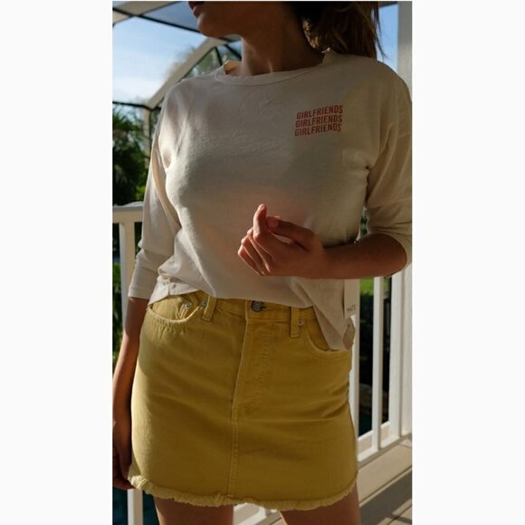 NWT MATE the Label Girlfriends Devi Dolman 3/4 Sleeve Crew Top - M - Picture 4 of 5